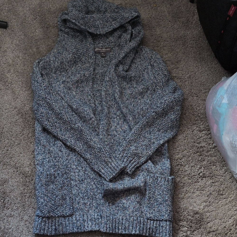 Eddie Bauer Women's Blue Cardigan Sweater